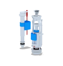 Набор с ниж. подв. 1/2 пласт. кнопка хром. двойная,ANI PLAST