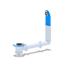 Перелив жесткий Ани д/умыв. 1 1/2" скруглым вертикальным корпусом, ANI PLAST