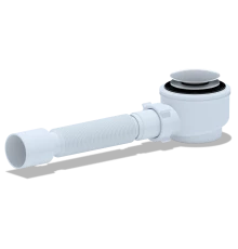 Сиф. для душ. под.1 1/2**50/60 с г/т 375 хром, клик-клак, грибок сетка, ANI PLAST