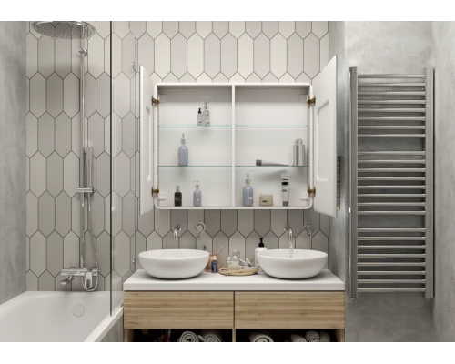 Зеркало-шкаф Elliott LED 1000х800 с датчиком движения, розеткой