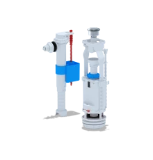 Набор с бок.подводкой 1/2 пластик кнопка хром, ANI PLAST