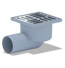 Трап гор.вып. 50 н/рег.с решеткой из нержавеющей стали 10x10 ANIPLAST