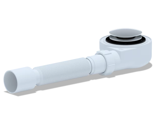 Сиф. для душ. под.1 1/2**50 h=55mm с г/т 375 хром, клик-клак грибок, сетка, ANI PLAST