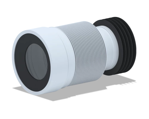 Удлинитель гибкий для унитаза 110мм. (длина мин-231мм., макс-500мм.), ANI PLAST