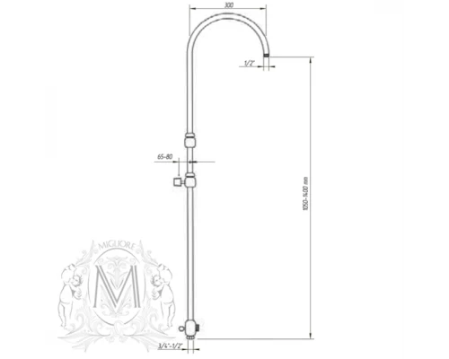 Душевая колонна Migliore Arco 32162 бронза