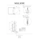 Душевая дверь Migliore Diadema 22692 SX, 80 см, стекло прозрачное, профиль бронза