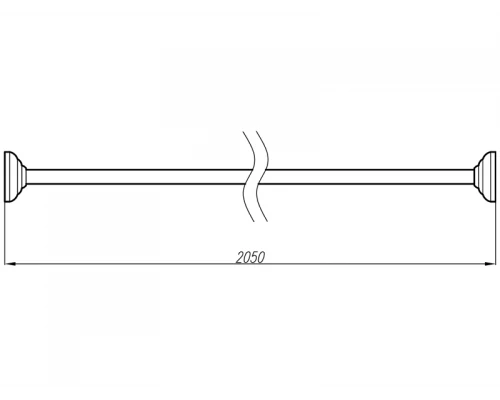 Карниз для шторки на ванну Migliore 20427 хром
