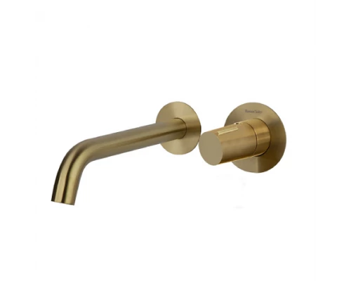 Встраиваемый однорычажный смеситель для раковины на раздельных пластинах с длинным изливом 240 мм TZ