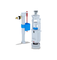 Набор с бок.подв 3/8 латунь    кнопка хром, ANI PLAST