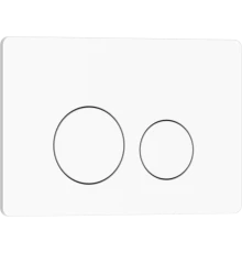 Кнопка смыва IBERICA BLANCA INOX-O нержавеющая сталь, белый матовый (IB.B081.001.000)