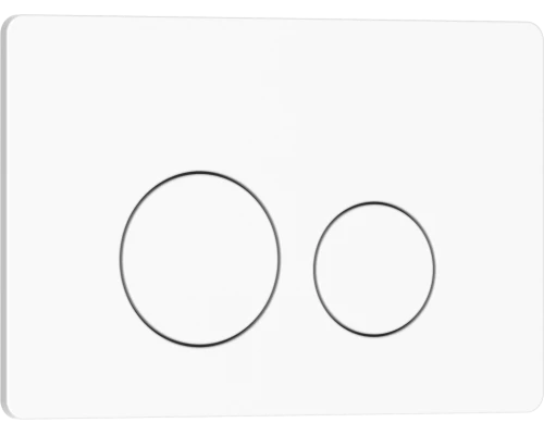 Кнопка смыва IBERICA BLANCA INOX-O нержавеющая сталь, белый матовый (IB.B081.001.000)