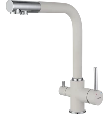 GF Смеситель для кухни, Г-обр. D-35мм с краном питьевой воды (иней)