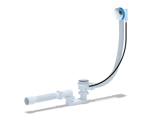 Перелив п/а с сифоном плоский 720 мм (металл) 375/40/50, ANI PLAST