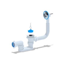 ANI Сифон   для ванны с выпуском   и переливом  1 1/2