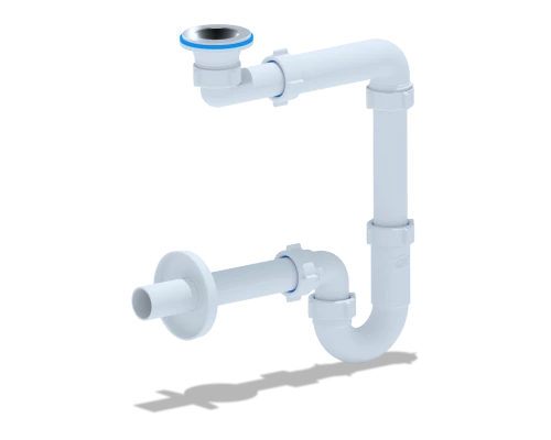 Сифон для умывальника 1 1/4 х 32  нерж. решетка 65мм, разбр. выпуск и отвод  для быт.тех., ANI PLAST