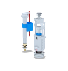 Набор с ниж. под. 3/8 латунь,     кнопка хром, ANI PLAST