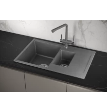 Кухонная мойка GRANULA (7808, ГРАФИТ)