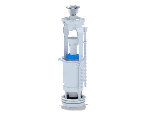 Арматура спускная эконом металлизированная кнопка, ANI PLAST