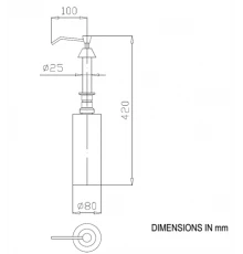 Диспенсер встраиваемый в раковину для мыла 1000 мл.