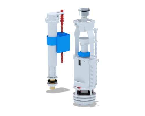 Набор с ниж. под.  1/2 латунь кнопка хром, ANI PLAST