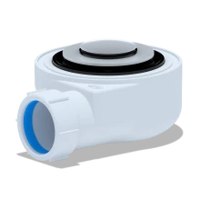 Сифон для душевого поддона 1 1/2*50 h=55mm, хром, клик-клак, сетка, ANI PLAST