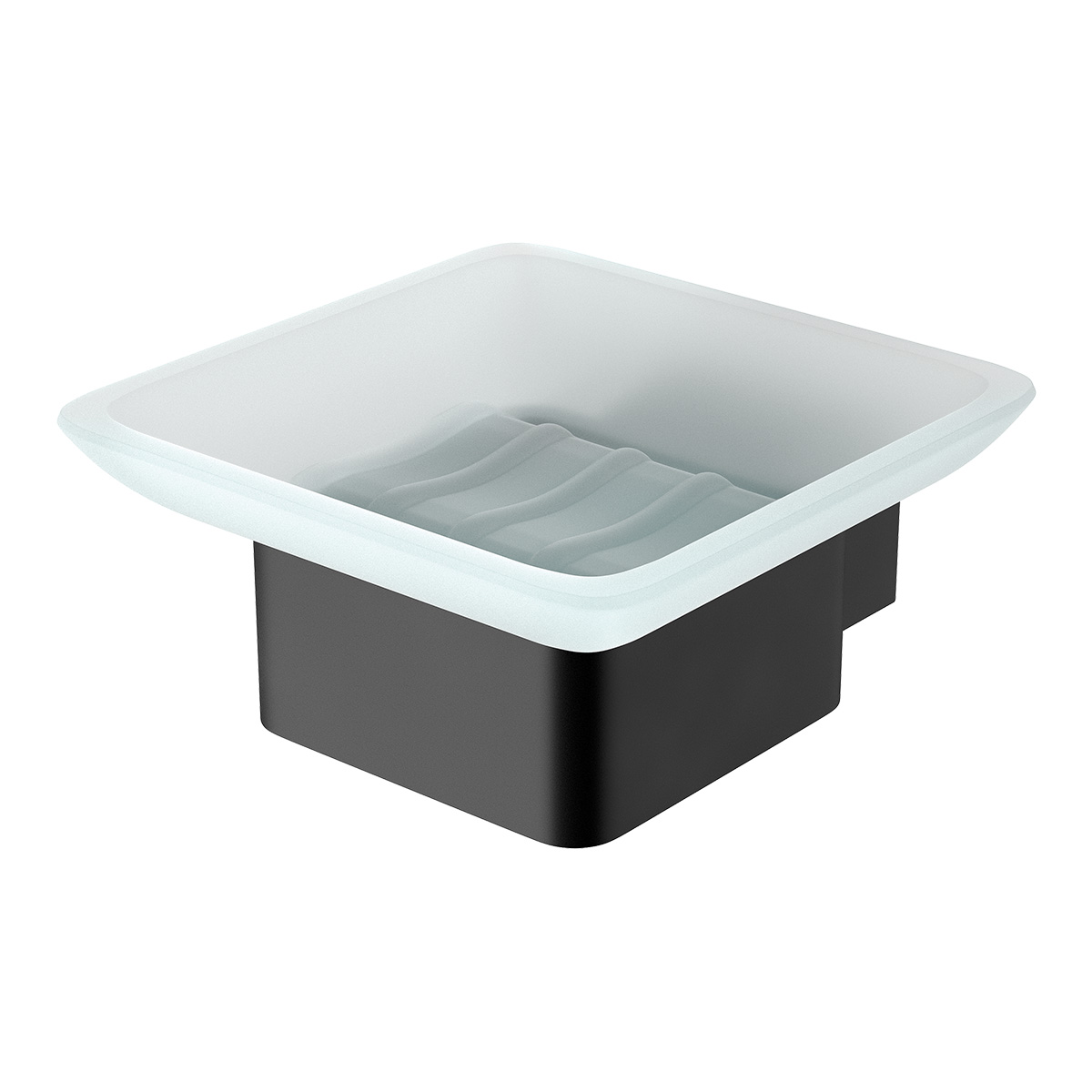 Мыльница SMOOTH LINE с держателем, черный