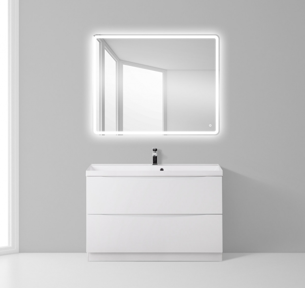 Тумба с раковиной belbagno marino 70 bianco lucido