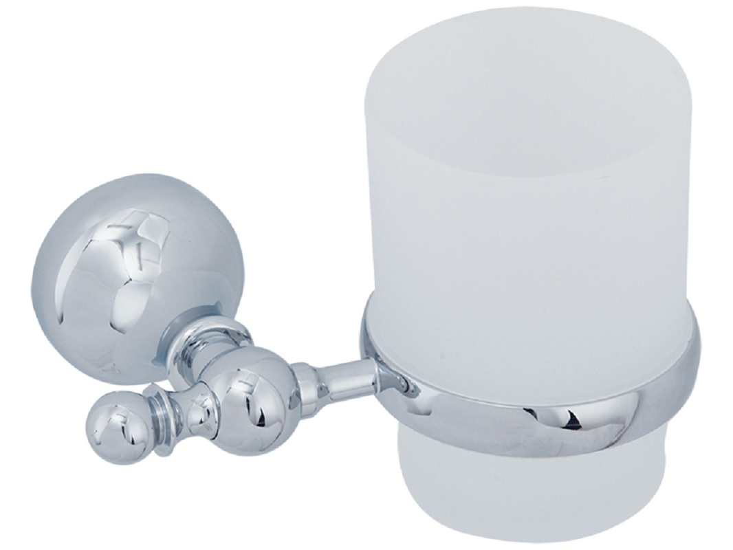 Стакан настенный Veragio Gialetta VR.GIL-6440.CR, матовое стекло/хром