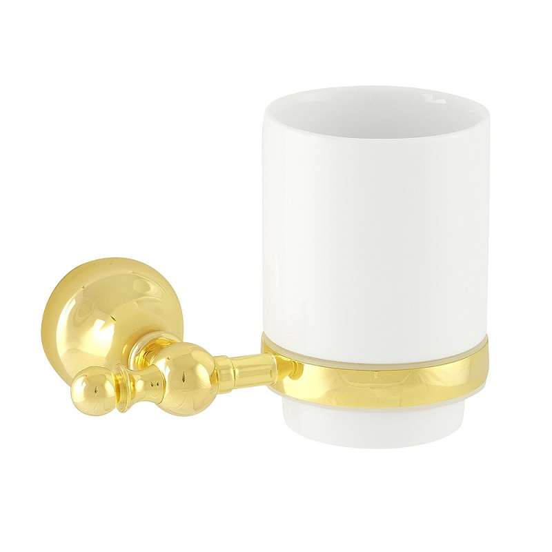 Стакан настенный Veragio Gialetta VR.GIL-6440.DO, керамика/золото