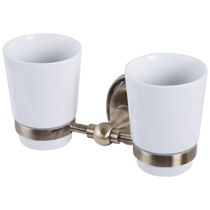 Стакан двойной настенный Veragio Bonjour, бронза VR.BNR-7842.BR