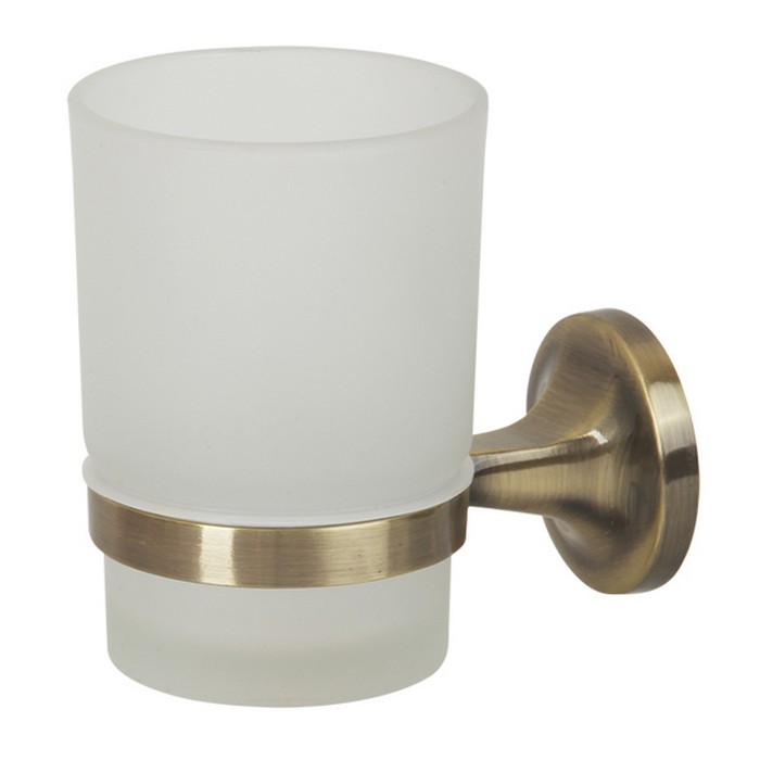 Стакан настенный Veragio Oscar OSC-5240.BR, бронза/матовое стекло